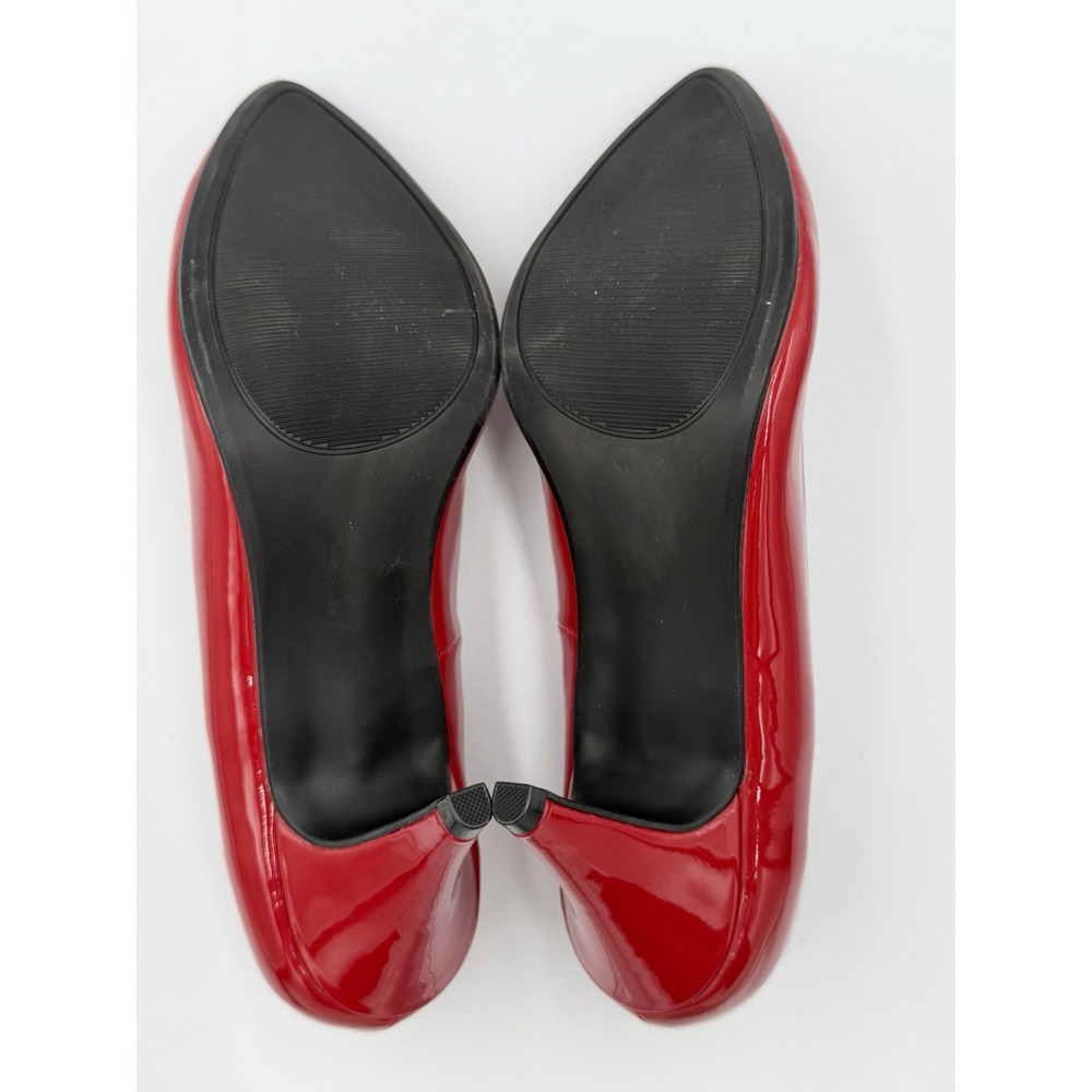 New Directions Dahlia Red Patent Pumps Women's 8.5 Pointed Toe Heel 3" Classic - Picture 8 of 8